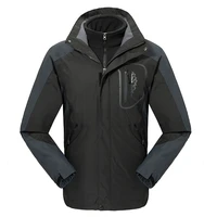 mens 3 in 1 outdoor jacket set with fleece linner winter jackets ski jacket thickened warm hooded waterproof windproof coats