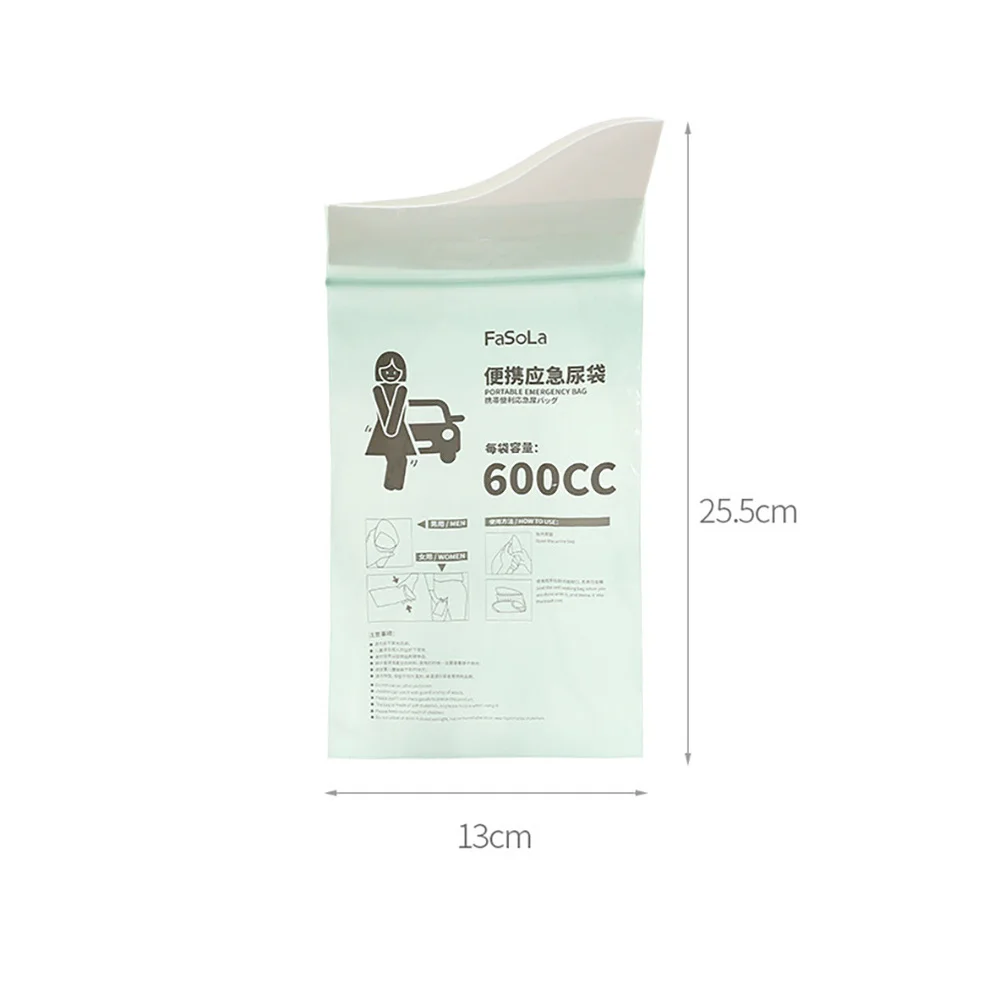 

4pcs 600CC Unisex Bags Large Capacity Stool Bags Outdoor Portable Urine Bags