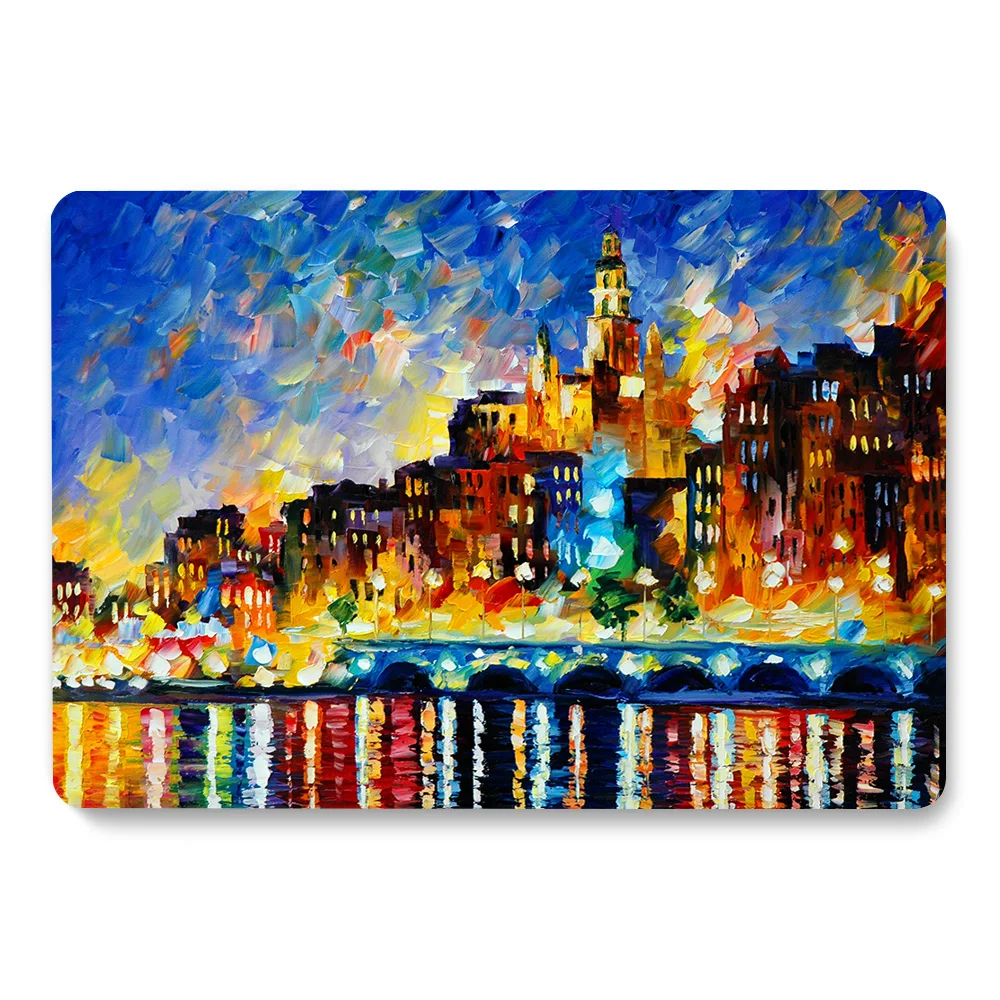 Чехол для ноутбука MacBook Retina Air 11 12 13 3 New Pro 15 4 16 дюймов с рисунком маслом | Компьютеры