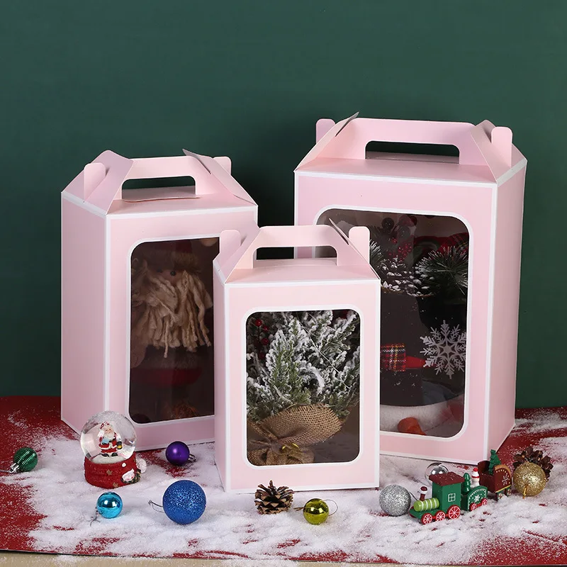 Прозрачная упаковка сумка-тоут Крафт бумажная для свадебной вечеринки