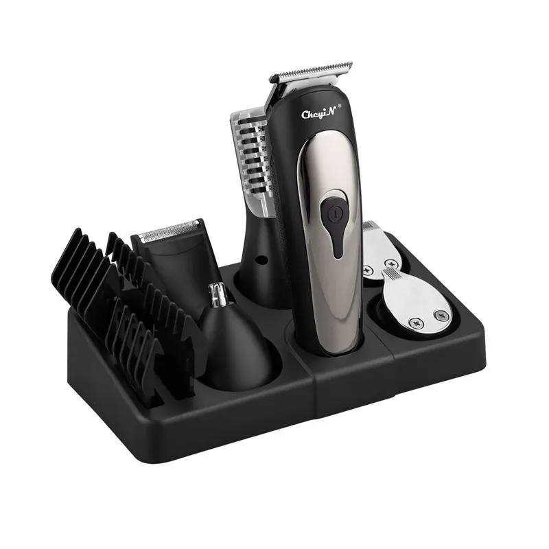 

CkeyiN Professional 6 In 1 USB Rechargeable Hair Clipper Beard Shaver Nose Hair Cutter For Men Multifunctional Hair Razor Cutter