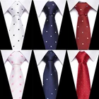 Роскошный формальный 2022 красный темно-синий Пейсли 100% шелковый галстук для деловой вечеринки
