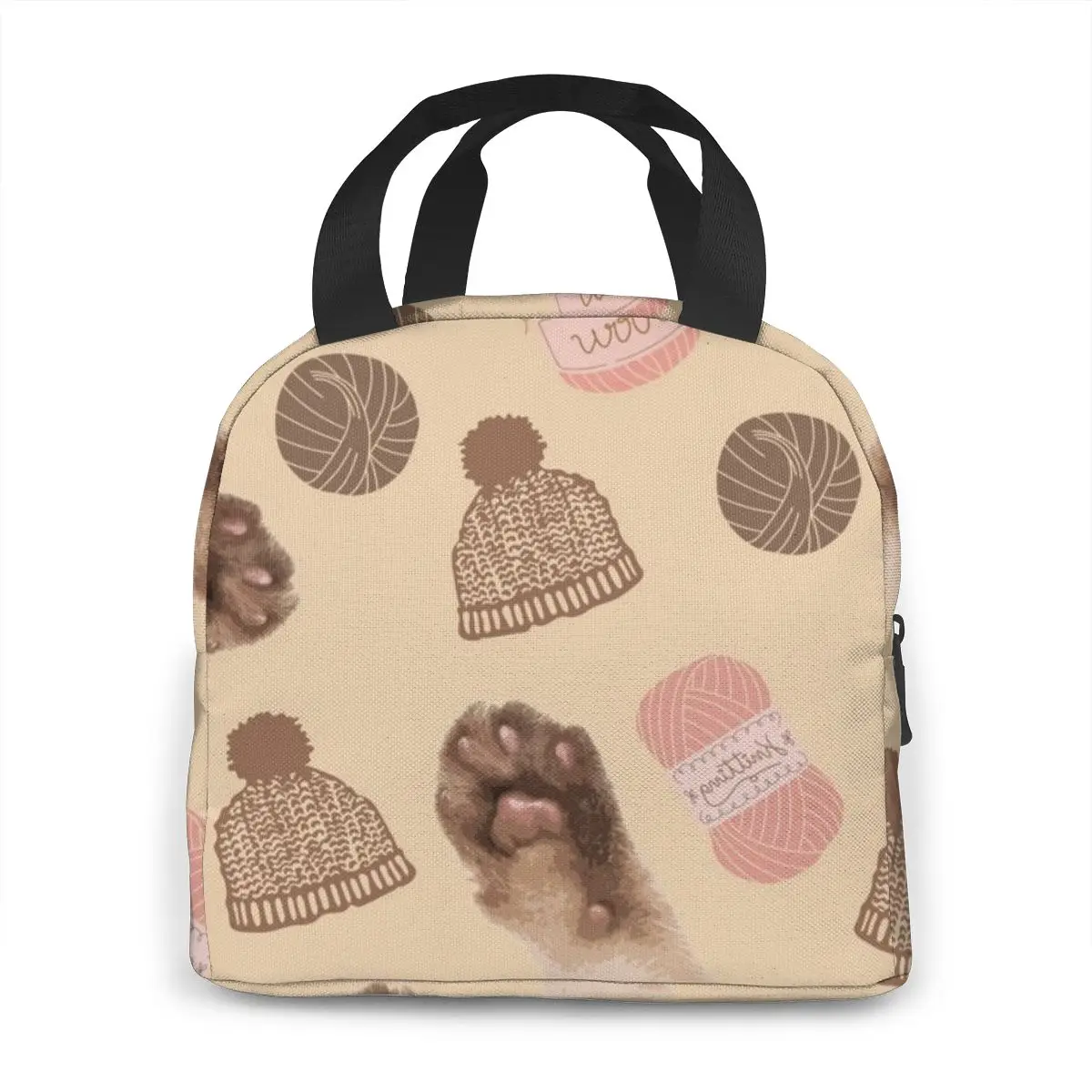 Горячая Распродажа Термосумка для пикника ланча с принтом кошки сумка