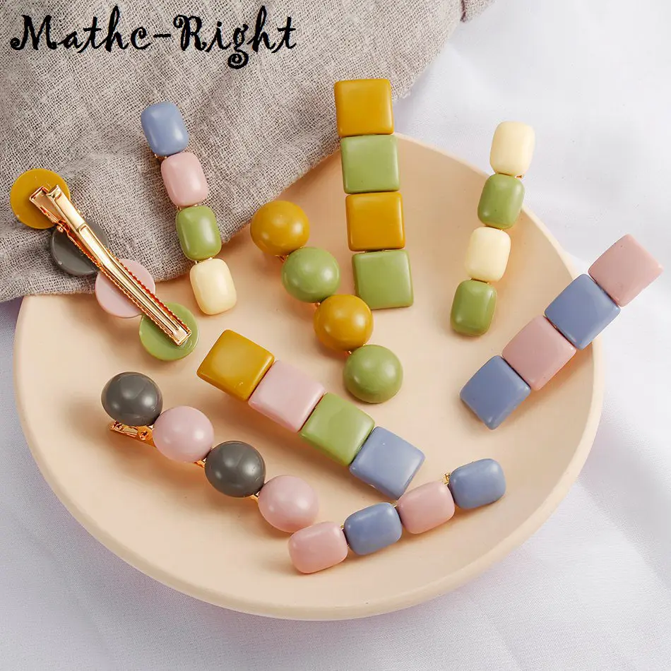 Акриловые заколки для волос Match Right корейский стиль Симпатичные шпильки