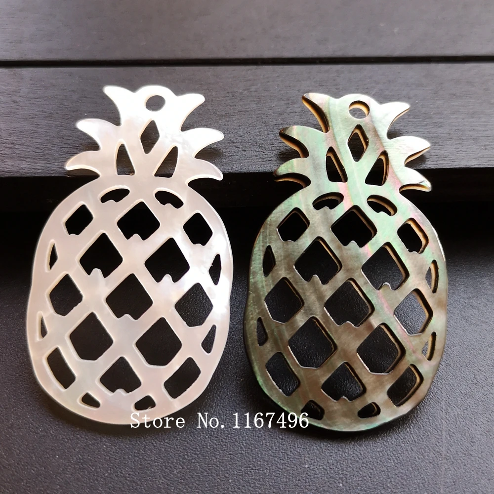 

30pcs/lot 23x40mm Natural Hollow Cut Pineapple Mother of Pearl Shell for Earrings Hollow cut Pineapple MOP Mother pearl shell