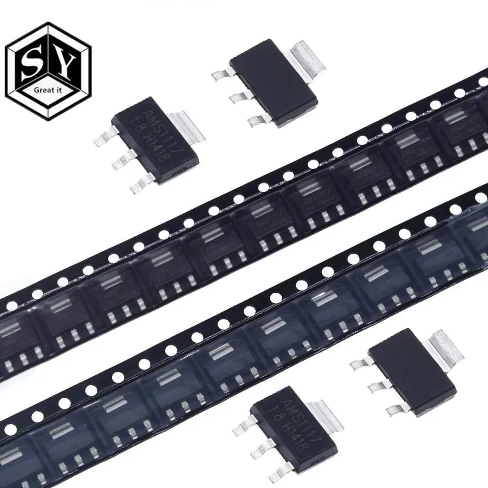 70 шт. = 7 видов * 10 комплект AMS1117 ADJ 5.0V 3.3V 2.5V 1.8V 1.5V|Интегральные схемы| |