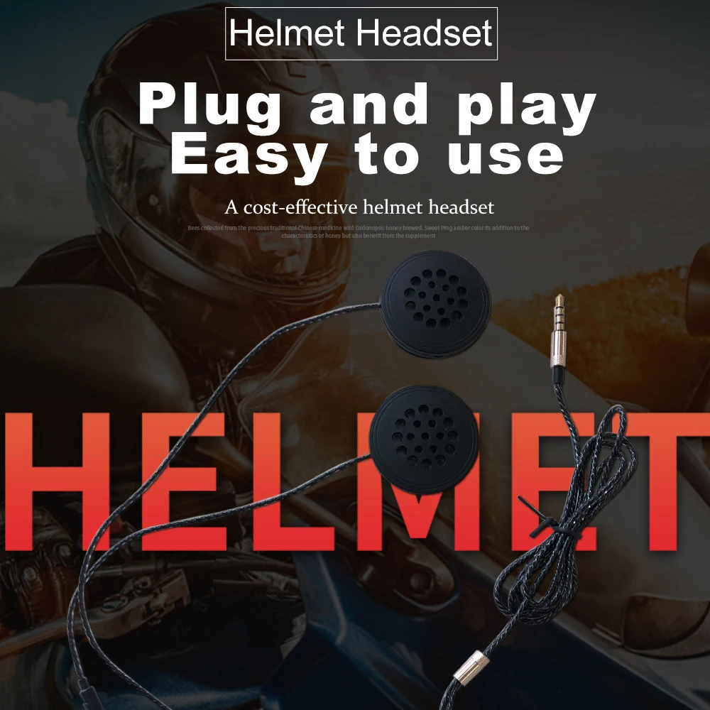 1 шт. 3 5 мм разъем мотоциклетный шлем гарнитура для домофона стерео Проводные