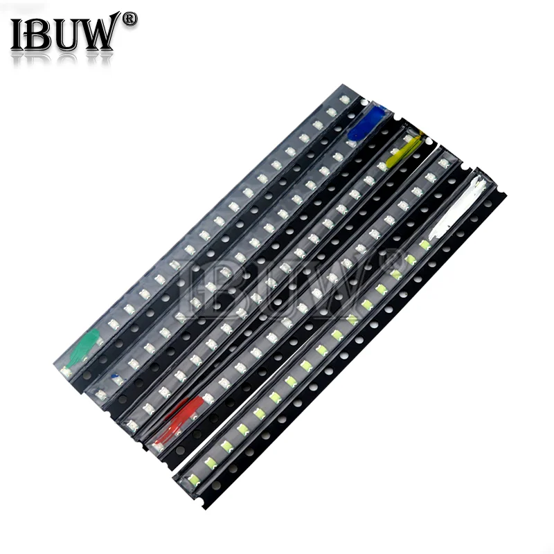 5 цветов x 20 шт = 100 SMD 0805 светодиодный комплект красный зеленый синий желтый белый