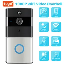 Умный видео дверной звонок Tuya 1080P WiFi видеодомофон SmartLife APP дистанционное управление беспроводной дверной звонок камера домашний монитор безопасности