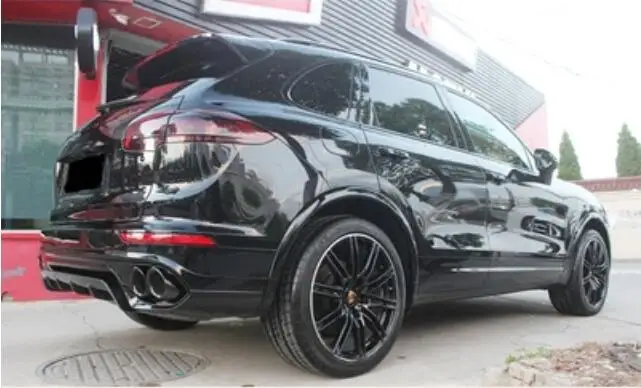 

958 натуральный карбоновый бампер, задний бампер, спойлер, диффузор, чехол для Porsche Cayenne 958 GTS 2015 2016 2017