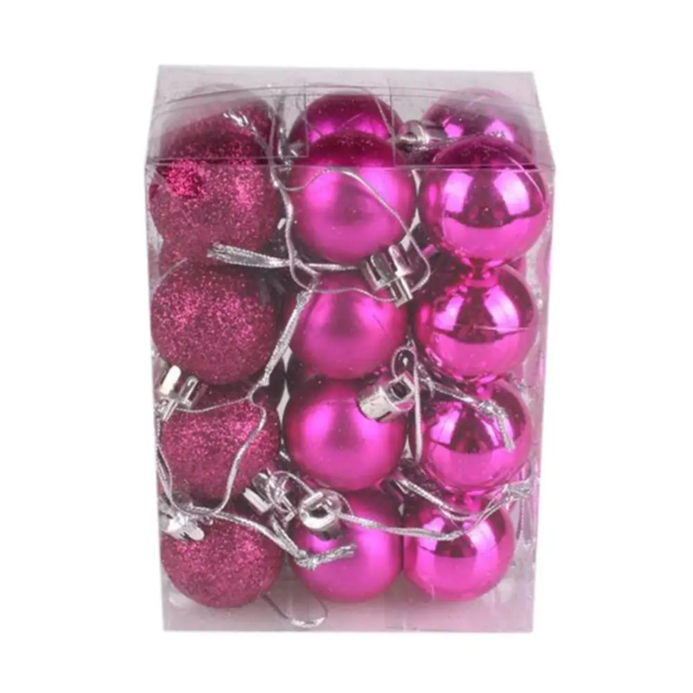 24 шт./компл. 3 см елочные шары висячие украшения безделушки для свадьбы дня