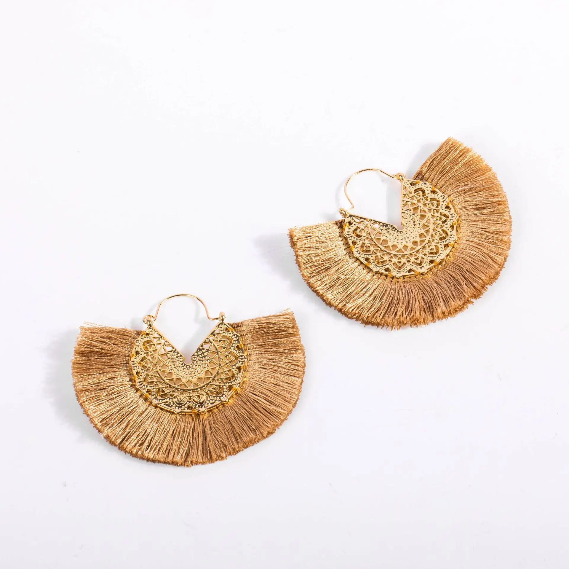 Новый Веер &quotБохо&quot-серьги-подвески в форме кисточек для женщин и девочек