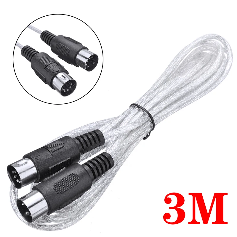 MIDI кабель 5 Pin папа к Мужской аудио Разъем клавиатура гитарная линия 3 м/10 футов midi