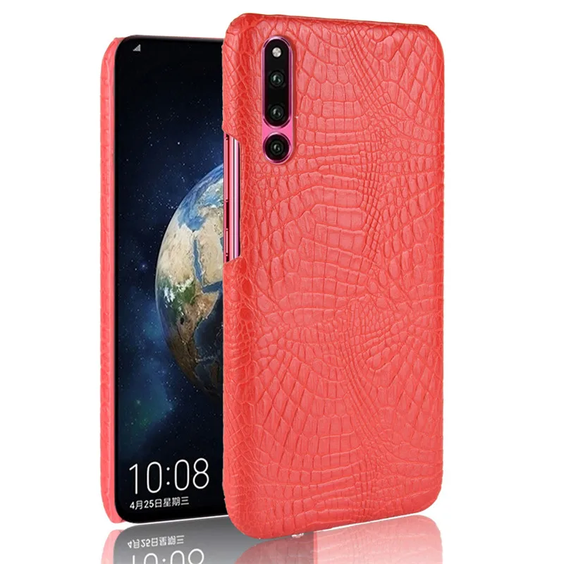 Красный For Huawei P30 phone case Luxury PU leather TPU crocodile Silicone Cover Shockproof Case For Huawei P30 P 30 protective case bag - Цвет: Красный