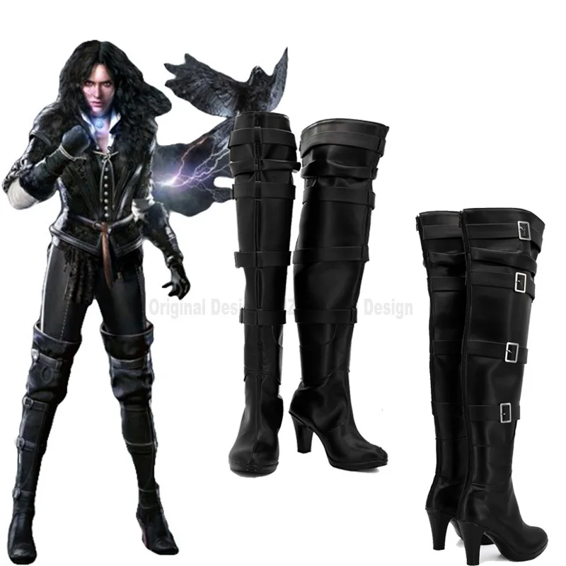 Сапоги для косплея Yennefer Хэллоуина обувь взрослых мужчин и женщин ролевых