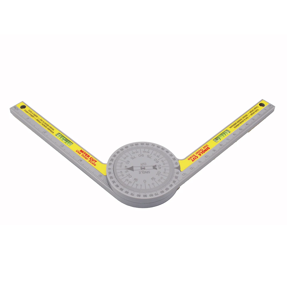 

360 Degree Miter Saw Protractor Angle Finder Goniometer Measuring Ruler Tool Plastic Miter Saw Protractor Woodworking Tools