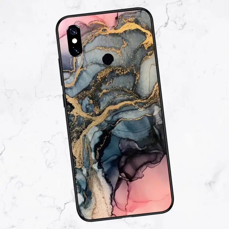 

Dark Blue Marble Pattern Phone Case For Xiaomi Redmi 7 8 9t a3Pro 9se k20 mi8 max3 lite 9 note 9s 10 pro