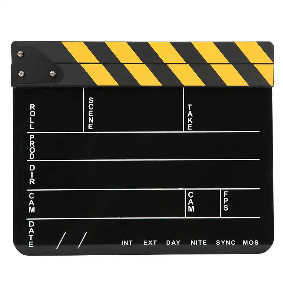 Акриловая пленка Clapperboard 30x25 см профессиональная кино экшн хлоп режиссера супер