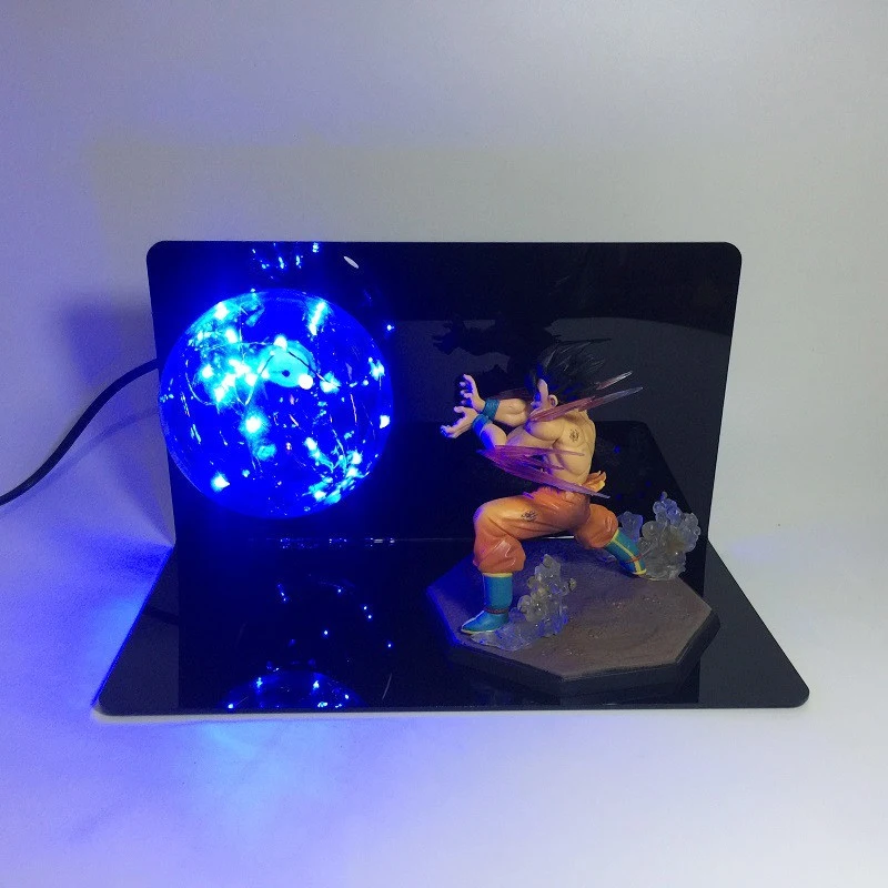 Dragon Ball Z Son Goku игрушка со светодиодом Декор Лампа Супер Saiyan ПВХ фигурка Ночная