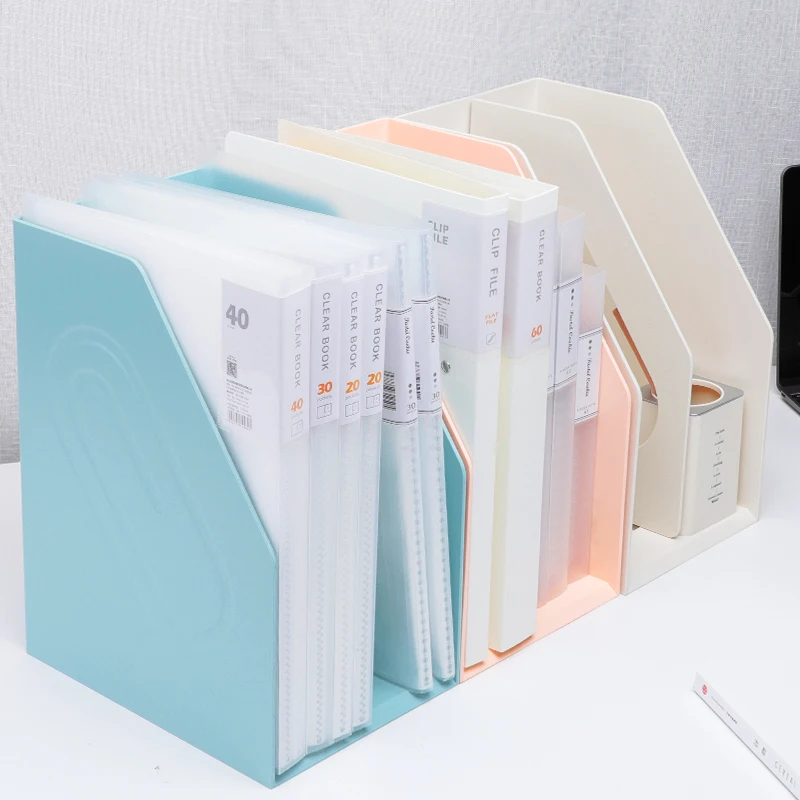 File Shelf Thickened Plastic Simple Desktop Folder Data Frame Bookshelf Receiving Box Fashion Office Statione |