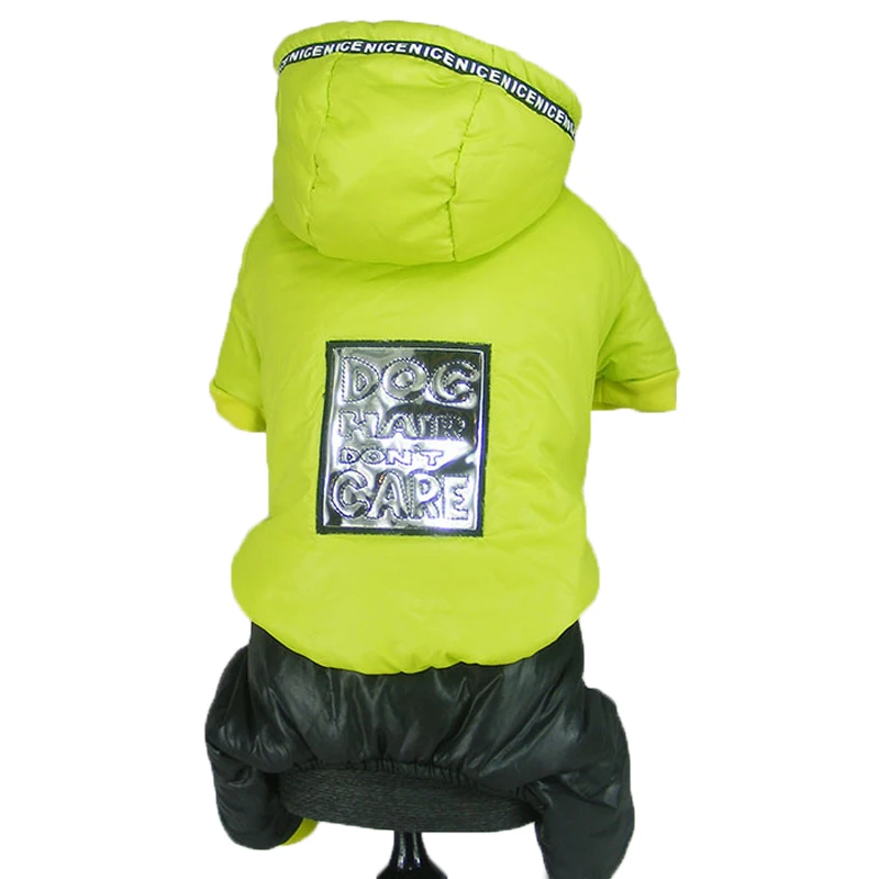 Повседневный Комбинезон для собак с надписью на четыре лапы одежда зимняя теплая