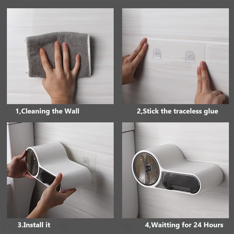 Настенный Туалет Ванная комната Бумага держатель коробка для рулона салфеток