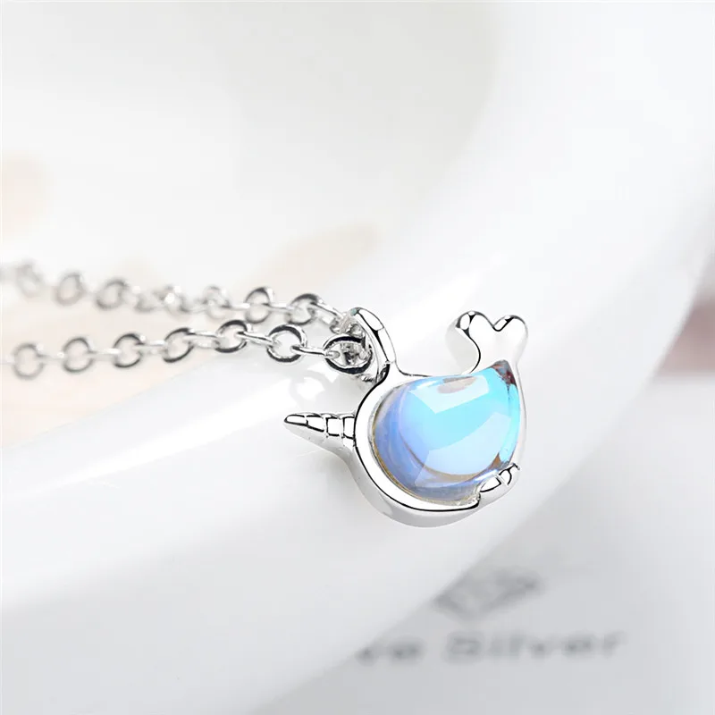 Женское ожерелье с подвеской в виде милого Кита модные вечерние ювелирные