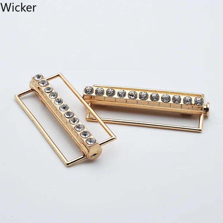 50 мм Стразы украшенные металлической пряжкой для ремня прямоугольные