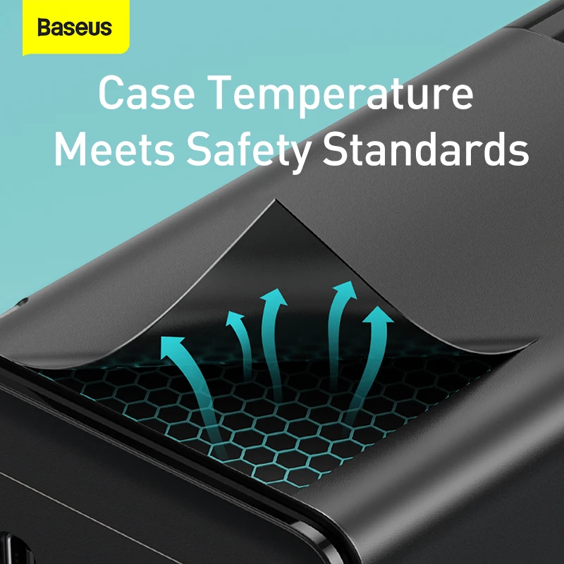 Baseus 65 Вт Ган Кабель с разъемом USB типа C зарядное устройство для быстрой зарядки QC