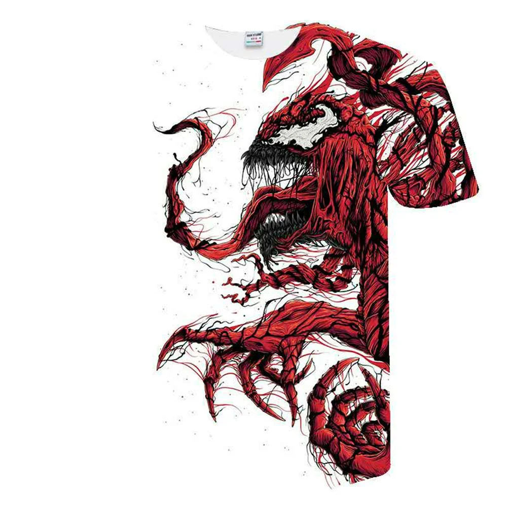 

Venom print T-shirt men's and women's T-shirt O-neck 3DT summer new style