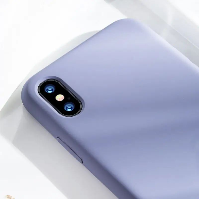 IUENUA Ударопрочный силиконовый чехол для iPhone XS MAX XR X Liquid Fiber мягкий телефона 6 6s 7 8 Plus