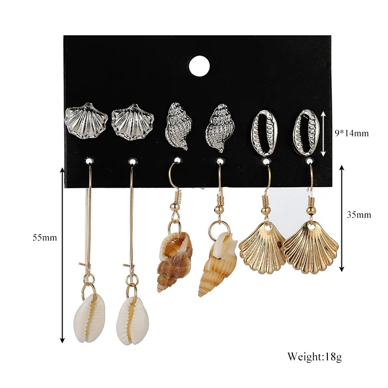 Новые модные висячие серьги-подвески из натуральной раковины для женщин