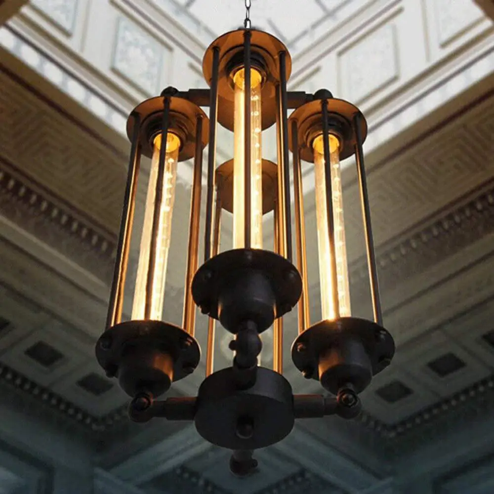 Винтажная люстра в стиле стимпанк потолочный светильник индастриал креативный