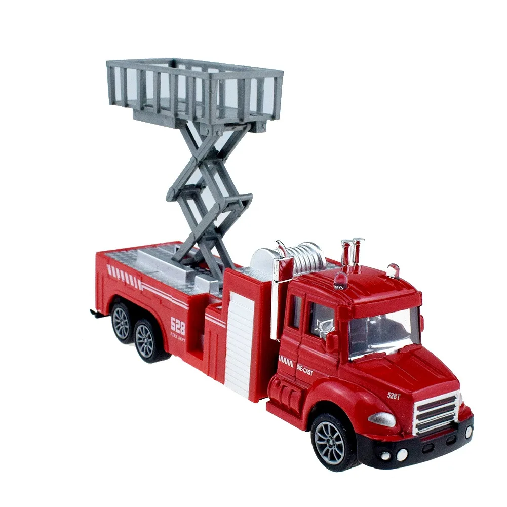 

Pull Back Alloy Fire Fighting Truck Large Truck Container Tanker Car Model