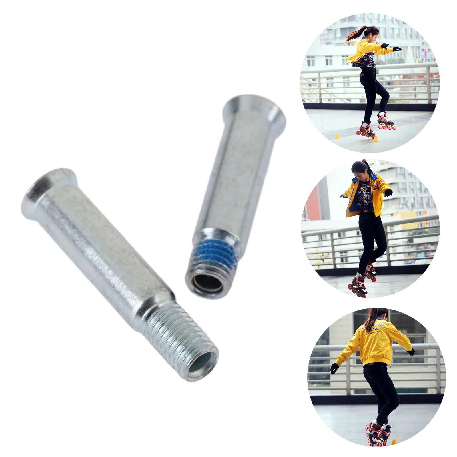 8 шт Сталь слалом Инлайн роликов скейта с оси коньки лезвия винты роликовых