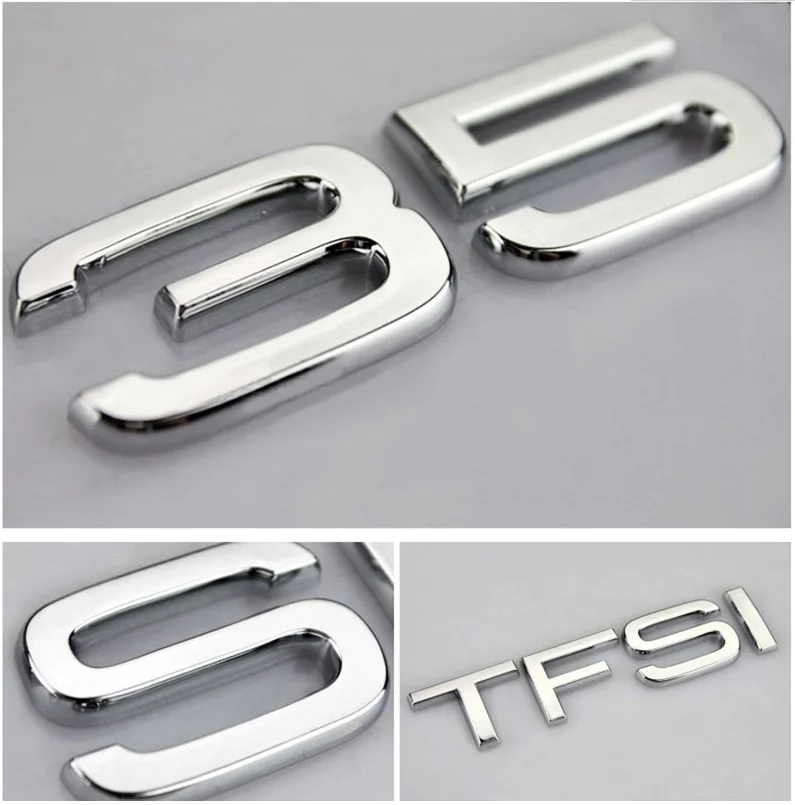Для Audi A3 A4 A6 Q3 Q5 Q7 30 40 45 50 55 TFSI автомобильная эмблема буквы с логотипом наклейки