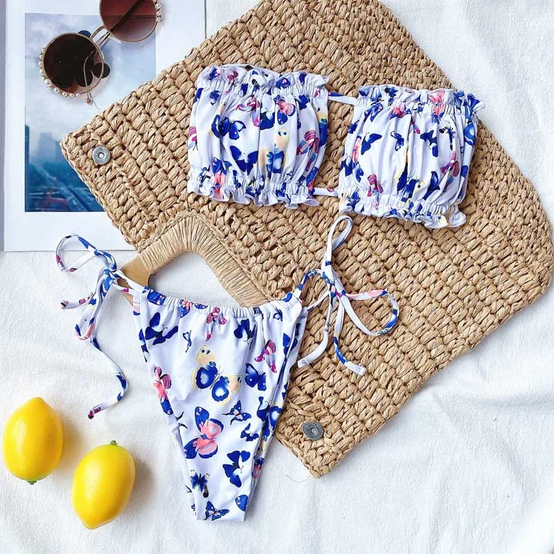 

Micro Bikini Set 2021 Sexy Bikini Butterfly Bikini Swimwear Women Swimsuit Female Sexy Bathing Suit Thong Bikini Biquini