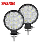 21 шт. светодиодный рабочий фсветильник рь, мини-круглый прожектор для грузовиков, внедорожников, светодиодный фсветильник s-образной формы, для внедорожников 42 Вт, светодиодный светильник для ночного вождения, противотуманная фара