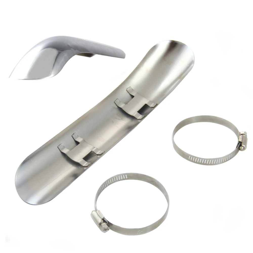 1 шт. мотоциклетный Чоппер из хромированной стали с изгибами защита от тепла