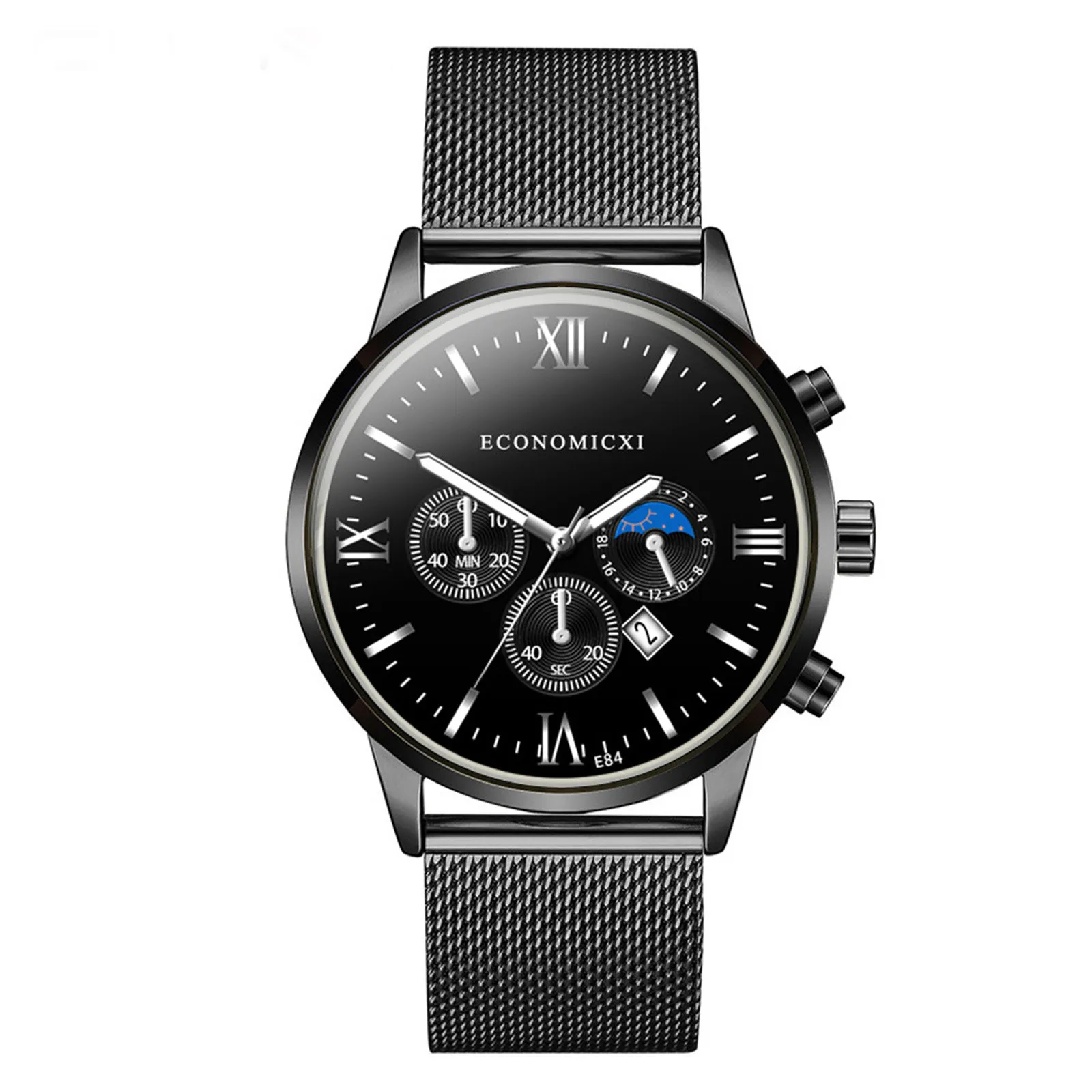 New Minimalist Men Fashion Ultra Thin Watches Simple Men Business Stainless Steel Mesh Belt Quartz Watch Relogio Masculino