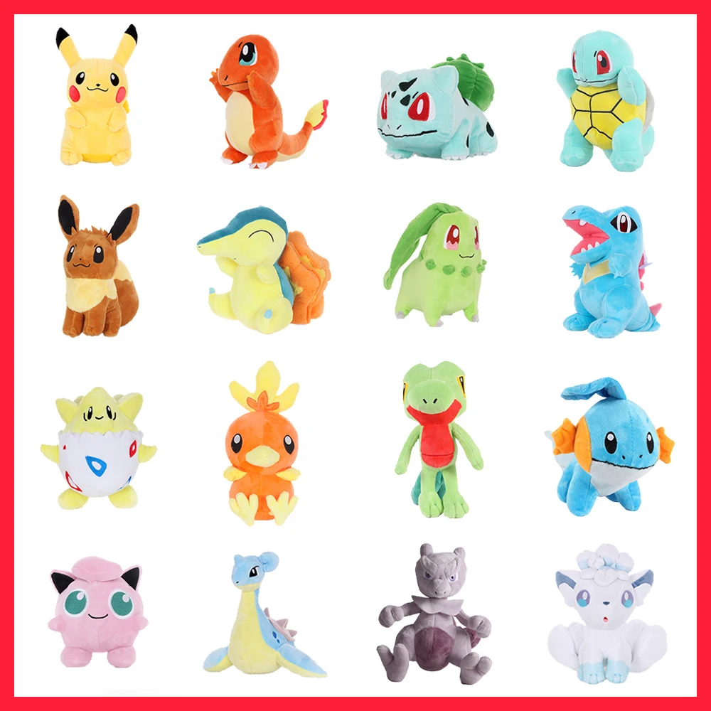 Пикачу Squirtle Charmander Bulbasaur Eevee Jigglypuff Mewtwo плюшевый снорлакс кукла мягкая чучела Подвеска Дети Детские игрушки Подарки