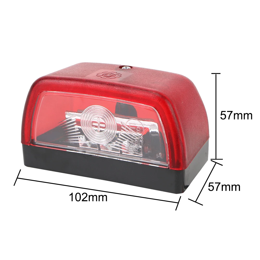 

LEEPEE Trailer Truck Caravan Taillight Tag Lights 10-30V For Trailer Truck UTV 2Pcs White 3LED Taillight E9 License Plate Light