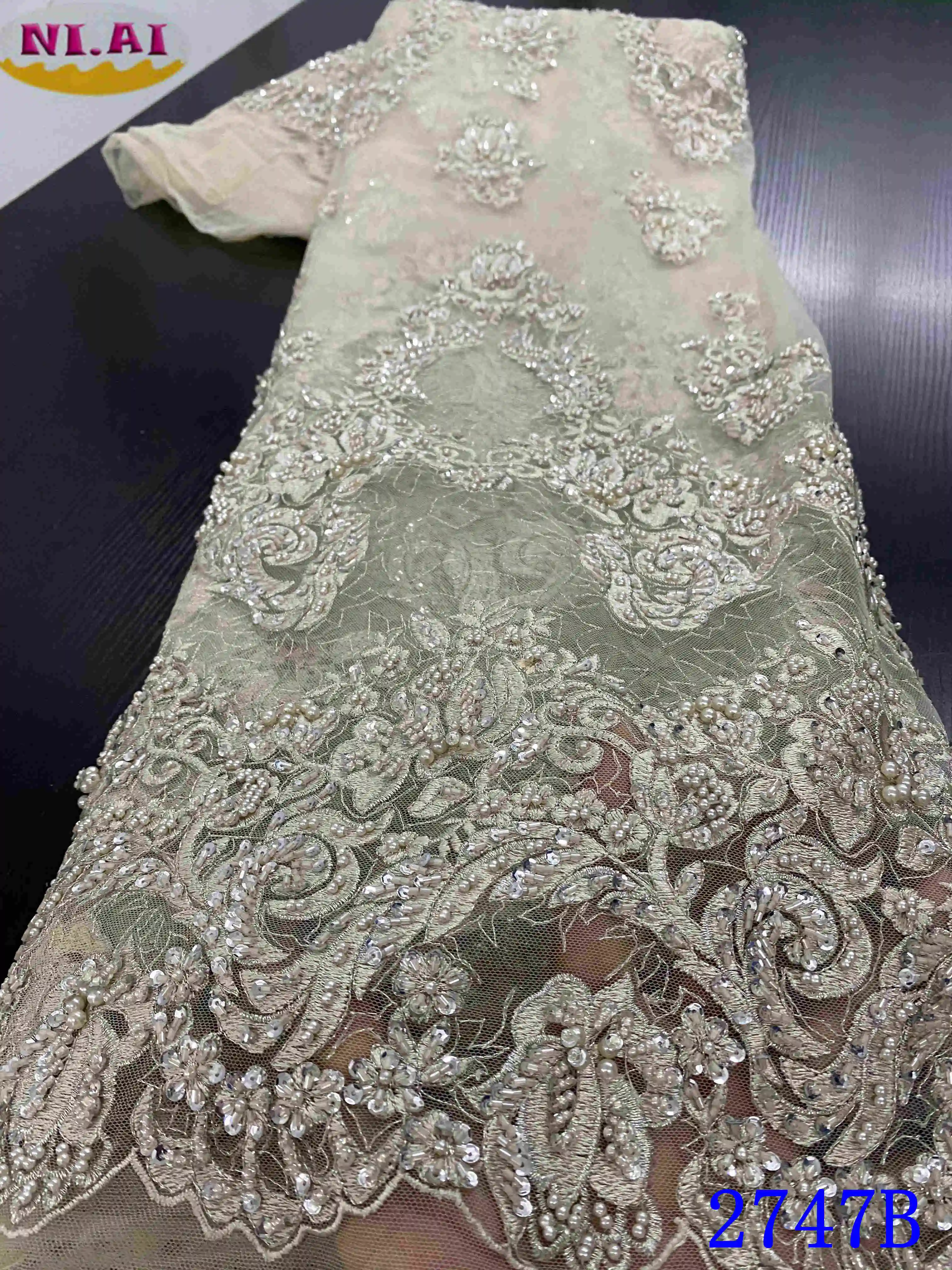 Африканская кружевная ткань NIAI ручной работы 2020 Высококачественная французская