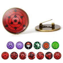 Аниме Sharingan значок глаз мультфильм брошь стеклянный кабошон
