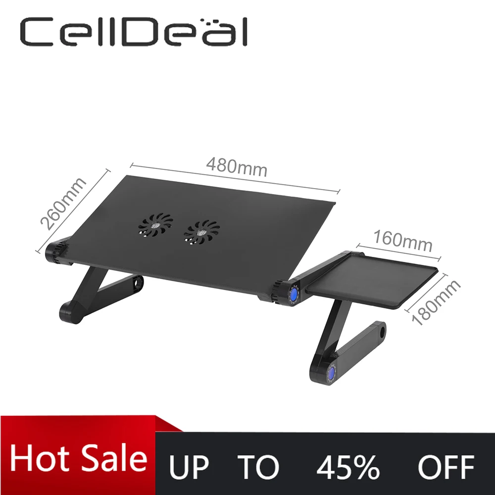 

Портативный складной стол для ноутбука, регулируемый компьютерный ноутбук, модная прочная подставка с расширенным охлаждающим двойным вен...