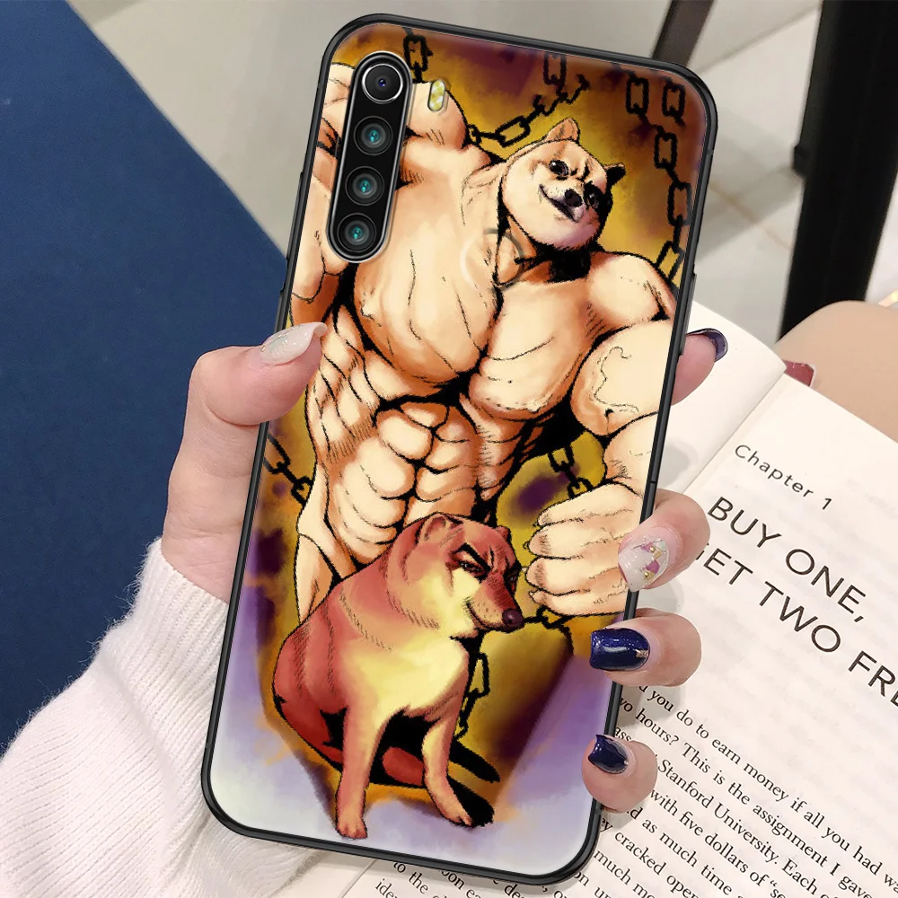 Чехол Doge Dog Cheems meme для телефона Xiaomi Redmi Note 7 8 9 10 7A 8T 9A 9T 9S 10S Pro Черный силиконовый