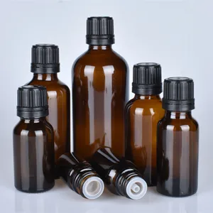 Флаконы из янтарного стекла с капельницей, для эфирных масел, для ароматерапии, 50 шт., 5 мл, 10 мл, 15 мл, 20 мл, 30 мл, с пластиковой крышкой