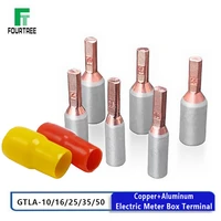 copper aluminum electric meter box pin terminal wire cable lugs bare connector gtla 1016253550mm2 with insulation sheath
