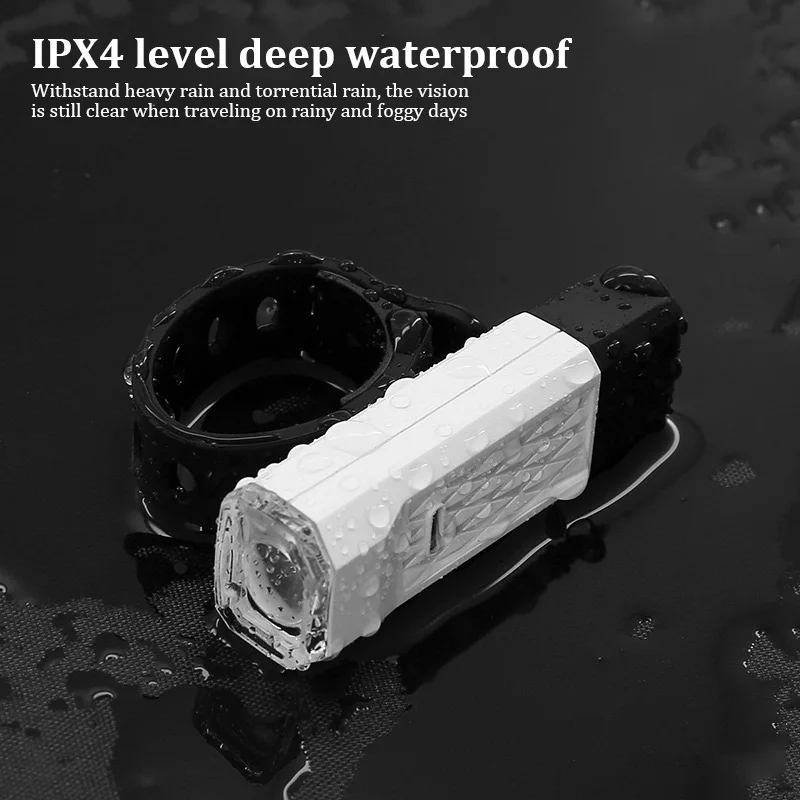 

Bicycle Safety Warning Light Taillight Headlight USB Charging Waterproof Shockproof Lamp HA