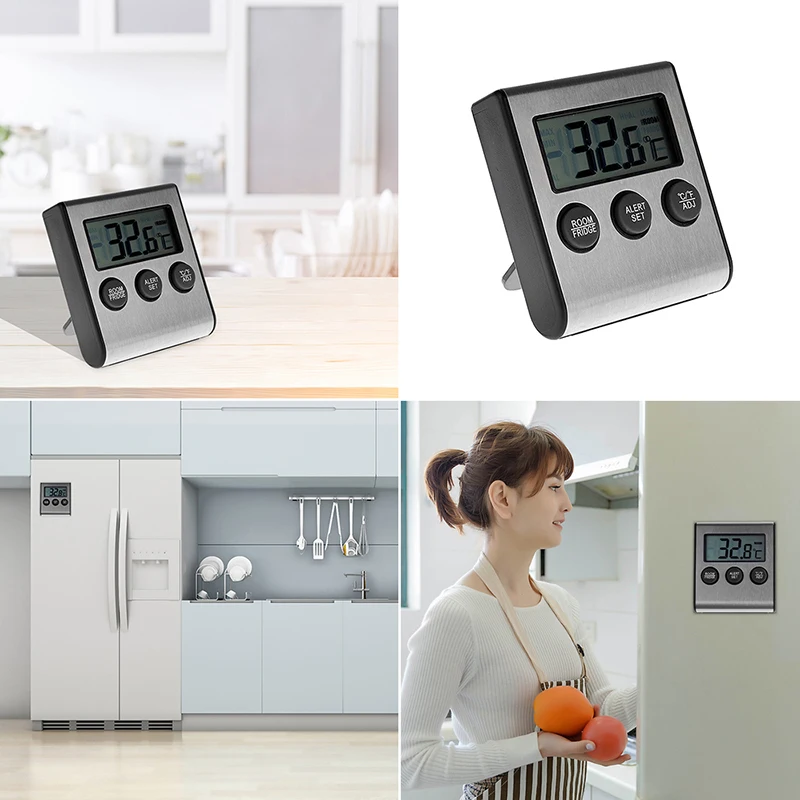 

Digital Humidity Meter Thermometer Hygrometer LCD Monitor Digital Temperature Refrigerator Monitoring Display Indoor Kitchen